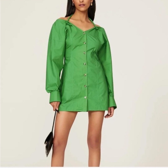 NANUSHKA Green Alyssa Mini Dress - Picture 1 of 9